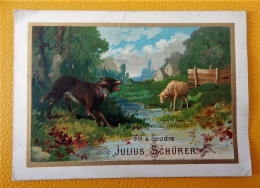 CHROMO  -  Julius Schürer  : Fil à Coudre . Calendrier 1892 -   (11 X 8 Cm) - Liebig