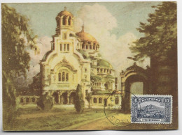 BULGARIA BULGARIE  CARTE MAXIMUM  SOFIA 1943  EGLISE - Covers & Documents
