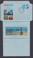 Sri Lanka Ceylon 2001 First Day Issue Aerogramme, Beach, Birds, Boat, Postal Stationery, Airmail, Aircraft, Aeroplane - Sri Lanka (Ceilán) (1948-...)