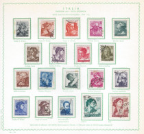 Italia 1961 Annata Completa Usata 36 Valori (escluso Gronchi Rosa) - Volledige Jaargang