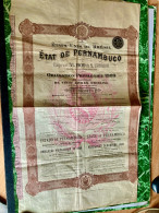 ÉTAT  De  PERNAMBUCO   EMPRUNT  5%  1909  ----------Obligation  Privilégiée  De  20£ - Other & Unclassified