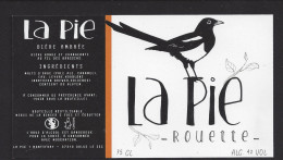 Etiquette De Bière Ambrée  - La Pie Rouette  -   Brasserie La Pie  à  Dolus Le Sec  (37) - Cerveza