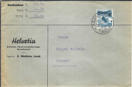 SUISSE 1948: LSC De Leuk Pour Guttet - Covers & Documents