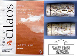 Étiquette Et Bouchon  " Chai De CILAOS " Ile De La Réunion _Er6a - Pink Wines