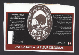 Etiquette De Bière à La Fleur De Sureau  -   Brasserie Une Gabare à Husseau  à  Montlouis Sur Loire (37) - Birra