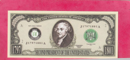 FACSIMILE . SECOND PRESIDENT OF THE UNITED STATES . 1797 - 1801 .   2 SCANNES  .  ETAT LUXE - Otros & Sin Clasificación