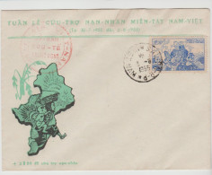 S.VIETNAM  SPECIAL COVER + $3.50 HELPING FLOOD WEEK  1955 - Viêt-Nam