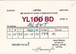 AK 210516 QSL - Latvia - Skriveri - Radio-amateur