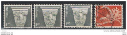 SVIZZERA:  1973  ARCHITETTURA  -  4  VAL. US. -  YV/TELL. 919x3 + 920 - Usati