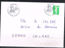 FEM-L7 - FRANCE Cachet Comm. Illustré Impératrice Eugénie Sur Lettre Du Musée Postal Riquewihr - Commemorative Postmarks