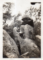 Photographie Photo Vintage Snapshot Roche Rocher Rock Fontainebleau - Orte