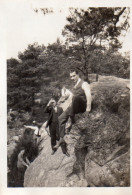 Photographie Photo Vintage Snapshot Roche Rocher Rock Fontainebleau - Orte