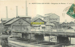 71 Montceau Les Mines, Chargement Des Bateaux, Belle Péniche Au 1er Plan - Montceau Les Mines