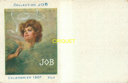 Illustrateur Villa, Art-Nouveau, Collection Job, Calendrier 1907 - Sonstige & Ohne Zuordnung