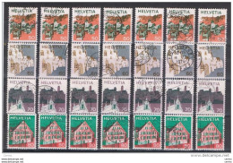 SVIZZERA:  1973  DEFINITIVA  -  4  VAL. US. -  RIPETUTI  7  VOLTE  -  YV/TELL. 939/42 - Used Stamps