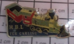 1818A Pin's Pins / Beau Et Rare / TRANSPORTS /  LOCOMOTIVE A VAPEUR HBL CARLING - Transport Und Verkehr