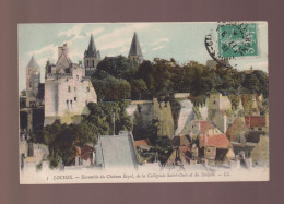 CPA - 37 - Loches - Ensemble Du Château Royal, De La Collégiale Saint-Ours Et Du Donjon - Colorisée - Circul&ée En 1909 - Loches