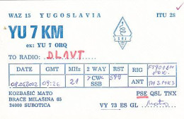 AK 210528 QSL - Yugoslavia - Subotica - Radio Amatoriale