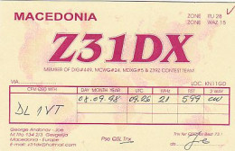 AK 210529 QSL - Macedonia - Gevgelija - Radio-amateur