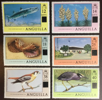 Anguilla 1979 Surcharges Set Fish Flowers Shells Birds MNH - Other & Unclassified