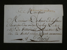 C FRANCE  LETTRE RARE   VALENCIENNES  A PARIS PLACE ROYALE : VOSGES \ AU MINISTRE  +CACHET ROUGE    + AFF. INTERESSANT++ - 1801-1848: Voorlopers XIX