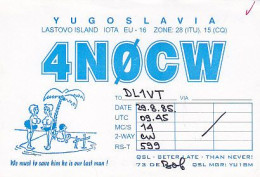 AK 210531 QSL - Yugoslavia - Lastovo Island - Amateurfunk