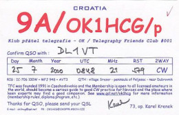 AK 210532 QSL - Croatia - Radio-amateur