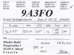 AK 210534 QSL - Croatia - N. Marof - Radio-amateur