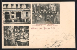 AK Berlin-Kreuzberg, Restaurant Von Carl Grande, Lausitzerstrasse 50  - Kreuzberg