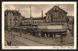 AK Bad Cannstatt, Café Und Brauerei Widmann In Der König-Karl-Strasse  - Sonstige & Ohne Zuordnung