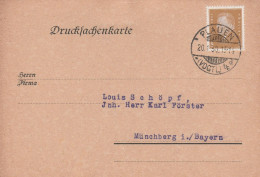 Deutsches Reich Firmen Karte Plauen Vogtland 1930 Drucksachenkarte Buchauer & Fitcher - Covers & Documents