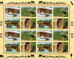 Nations Unies United Nations : Espèces Menacées- Endangered Animals 2001  XXX - Blocks & Sheetlets