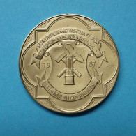 Medaille Zur Fahnenweihe 1990 Fördergemeinschaft Bergmannstradition Ss (BB037 - Zonder Classificatie