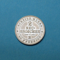 Sachsen 1864 2 Neu Groschen B (M4885 - Groschen & Andere Kleinmünzen