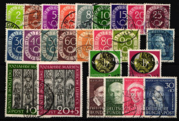 BRD Bund Jahrgang 1951 Mit 123-147 Gestempelt #BRD-O-1951 - Andere & Zonder Classificatie