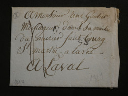 DO 6  FRANCE  BELLE LETTRE    1819  NANTES  A LAVAL + AFF. INTERESSANT++ - 1801-1848: Vorläufer XIX