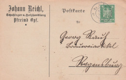 Deutsches Reich Firmen Karte Pfreimd Oberpfalz 1926 Lk Schwandorf Johann Reichl Schuhlager Holzhandlung - Brieven En Documenten