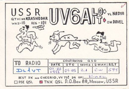 AK 210543 QSL - USSR - Krasnodar - Radio Amateur