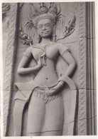 Photo De Particulier INDOCHINE  CAMBODGE  ANGKOR THOM  Art Khmer Bas Relief Danseuse A Identifier    Réf 30326 - Asie