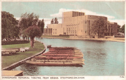 ROYAUME-UNI - Angleterre - Stratford On Avon - Shakespeare Memorial Theatre - From Bridge - Carte Postale Ancienne - Stratford Upon Avon