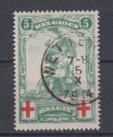 BELGIË - OBP - 1914 - Nr 126 (WETTEREN) - Gest/Obl/Us - 1914-1915 Cruz Roja