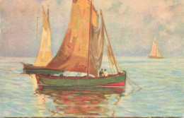 Scenic Postcard England Sailing Vessel Painting UK - Andere & Zonder Classificatie