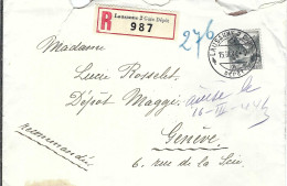 SUISSE 1944: LSC Rec. De Lausanne Pour Genève - Brieven En Documenten