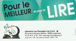 POUR LE MEILLEUR ET POUR LE LIRE - Librairie Les Passages Du Livre - BRETAGNE, LANDERNEAU - MP TBon Etat (voir Scan) - Lesezeichen