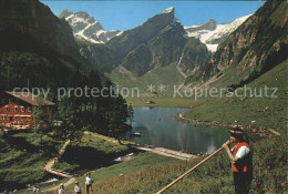 11654155 Seealpsee Alphornblaeser Altmann Rotsteinpass Rossmad Saentis Appenzell - Autres & Non Classés