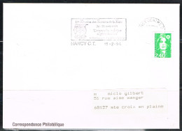 GEO L 1 - FRANCE Flamme Illustrée Sur Lettre Scotem Réunion Des Sciences De La Terre Nancy 1994 - Maschinenstempel (Werbestempel)