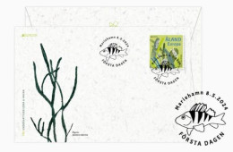 Aland Islalnds Åland Finland 2024 Europa CEPT Underwater Fauna & Flora Stamp FDC - 2024