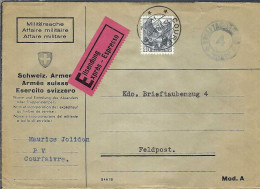 SUISSE 1941: LSC Militaire Par Exprès. De Courfaivre - Covers & Documents