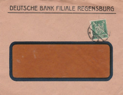 Deutsches Reich Firme Brief Regensburg 1925 Deutsche Bank - Storia Postale