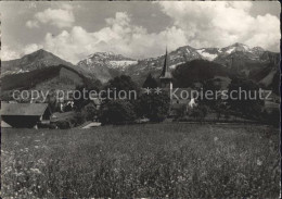 11654035 Aeschi Spiez Ortsansicht Mit Kirche Alpenpanorama Aeschi B. Spiez - Otros & Sin Clasificación